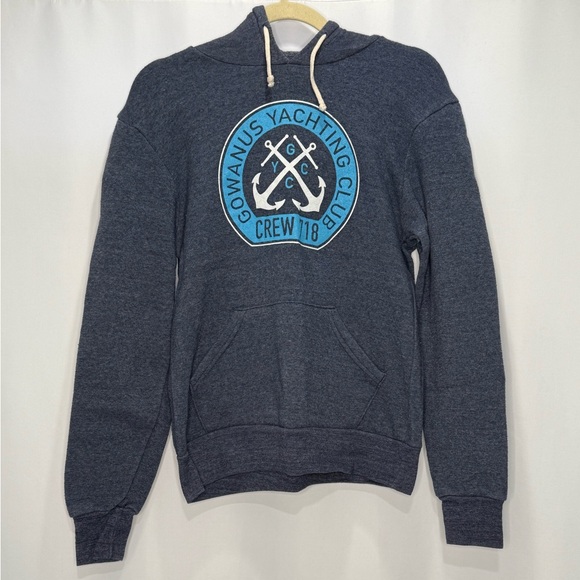 Brooklyn Industries Gowanus Yachting Club NYC Blue Hoodie Sweatshirt - Picture 1 of 7